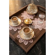 Çt Çeyizci Tekstil Sunumluk Peçete, Kokteyl Peçetesi, Kahve Yanı Sunumluk, Bardak Altlığı 6 Adet Sunum Peçetesi