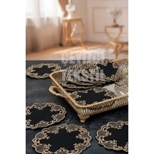 Çt Çeyizci Tekstil Sunumluk Peçete, Kokteyl Peçetesi, Kahve Yanı Sunumluk, Bardak Altlığı 6 Adet Sunum Peçetesi
