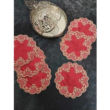 Çt Çeyizci Tekstil Sunumluk Peçete, Kokteyl Peçetesi, Kahve Yanı Sunumluk, Bardak Altlığı 6 Adet Sunum Peçetesi