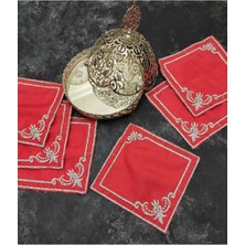 Çt Çeyizci Tekstil Sunumluk Peçete, Kokteyl Peçetesi, Kahve Yanı Sunumluk, Bardak Altlığı 6 Adet Sunum Peçetesi