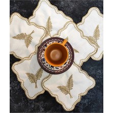 Çt Çeyizci Tekstil Sunumluk Peçete, Kokteyl Peçetesi, Kahve Yanı Sunumluk, Bardak Altlığı 6 Adet Sunum Peçetesi