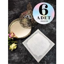 Çt Çeyizci Tekstil Sunumluk Peçete, Kokteyl Peçetesi, Kahve Yanı Sunumluk, Bardak Altlığı 6 Adet Sunum Peçetesi