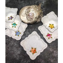 Çt Çeyizci Tekstil Sunumluk Peçete, Kokteyl Peçetesi, Kahve Yanı Sunumluk, Bardak Altlığı 6 Adet Sunum Peçetesi