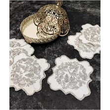 Çt Çeyizci Tekstil Sunumluk Peçete, Kokteyl Peçetesi, Kahve Yanı Sunumluk, Bardak Altlığı 6 Adet Sunum Peçetesi