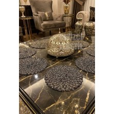 Çt Çeyizci Tekstil Sunumluk Peçete, Siyah Kokteyl Peçetesi, Kahve Yanı Sunumluk, Bardak Altlığı 6 Adet Sunum Peçetesi