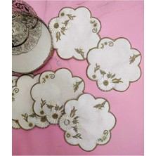 Çt Çeyizci Tekstil Sunumluk Peçete, Kokteyl Peçetesi, Kahve Yanı Sunumluk, Bardak Altlığı 6 Adet Sunum Peçetesi