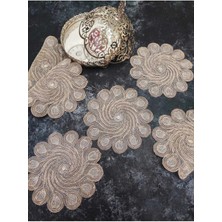 Çt Çeyizci Tekstil Sunumluk Peçete, Kokteyl Peçetesi, Kahve Yanı Sunumluk, Bardak Altlığı 6 Adet Sunum Peçetesi