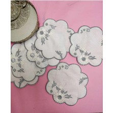 Çt Çeyizci Tekstil Sunumluk Peçete, Kokteyl Peçetesi, Kahve Yanı Sunumluk, Bardak Altlığı 6 Adet Sunum Peçetesi