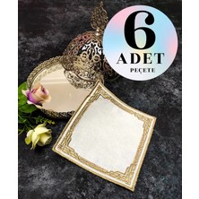Çt Çeyizci Tekstil Sunumluk Peçete, Kokteyl Peçetesi, Kahve Yanı Sunumluk, Bardak Altlığı 6 Adet Sunum Peçetesi