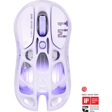 Gravastar Mercury M1 Pro Rgb 26.000 Dpı Optik Gaming Mouse, Kablosuz, Magnezyum Alaşımlı, Programlanabilir 5 Tuşlu, Lavender Purple