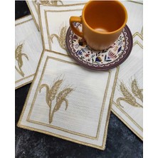 Çt Çeyizci Tekstil Sunumluk Peçete, Kokteyl Peçetesi, Kahve Yanı Sunumluk, Bardak Altlığı 6 Adet Sunum Peçetesi