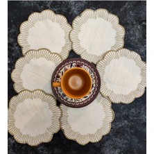 Çt Çeyizci Tekstil Sunumluk Peçete, Kokteyl Peçetesi, Kahve Yanı Sunumluk, Bardak Altlığı 6 Adet Sunum Peçetesi