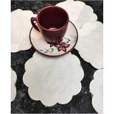 Çt Çeyizci Tekstil Sunumluk Peçete, Kokteyl Peçetesi, Kahve Yanı Sunumluk, Bardak Altlığı 6 Adet Sunum Peçetesi