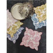 Çt Çeyizci Tekstil Sunumluk Peçete, Kokteyl Peçetesi, Kahve Yanı Sunumluk, Bardak Altlığı 6 Adet Sunum Peçetesi