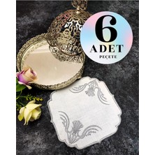 Çt Çeyizci Tekstil Sunumluk Peçete, Kokteyl Peçetesi, Kahve Yanı Sunumluk, Bardak Altlığı 6 Adet Sunum Peçetesi