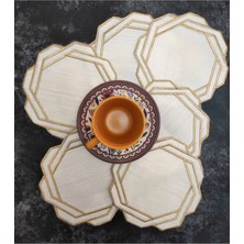 Çt Çeyizci Tekstil Sunumluk Peçete, Kokteyl Peçetesi, Kahve Yanı Sunumluk, Bardak Altlığı 6 Adet Sunum Peçetesi