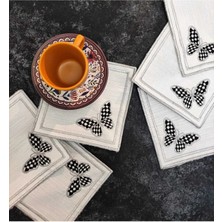 Çt Çeyizci Tekstil Sunumluk Peçete, Kokteyl Peçetesi, Kahve Yanı Sunumluk, Bardak Altlığı 6 Adet Sunum Peçetesi