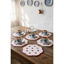 Çt Çeyizci Tekstil Sunumluk Peçete, Kokteyl Peçetesi, Kahve Yanı Sunumluk, Bardak Altlığı 6 Adet Sunum Peçetesi