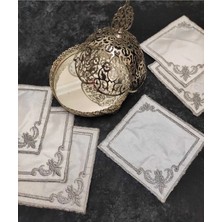 Çt Çeyizci Tekstil Sunumluk Peçete, Kokteyl Peçetesi, Kahve Yanı Sunumluk, Bardak Altlığı 6 Adet Sunum Peçetesi