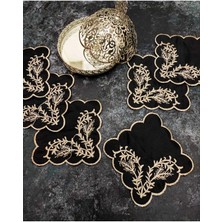 Çt Çeyizci Tekstil Sunumluk Peçete, Kokteyl Peçetesi, Kahve Yanı Sunumluk, Bardak Altlığı 6 Adet Sunum Peçetesi