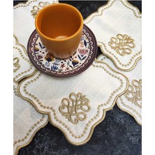 Çt Çeyizci Tekstil Sunumluk Peçete, Kokteyl Peçetesi, Kahve Yanı Sunumluk, Bardak Altlığı 6 Adet Sunum Peçetesi