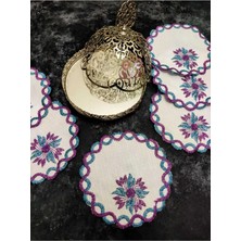 Çt Çeyizci Tekstil Sunumluk Peçete, Kokteyl Peçetesi, Kahve Yanı Sunumluk, Bardak Altlığı 6 Adet Sunum Peçetesi