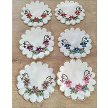 Çt Çeyizci Tekstil Sunumluk Peçete, Kokteyl Peçetesi, Kahve Yanı Sunumluk, Bardak Altlığı 6 Adet Sunum Peçetesi