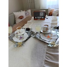 Çt Çeyizci Tekstil Sunumluk Peçete, Kokteyl Peçetesi, Kahve Yanı Sunumluk, Bardak Altlığı 6 Adet Sunum Peçetesi