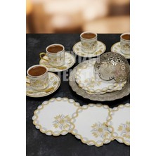 Çt Çeyizci Tekstil Sunumluk Peçete, Kokteyl Peçetesi, Kahve Yanı Sunumluk, Bardak Altlığı 6 Adet Sunum Peçetesi