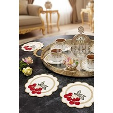 Çt Çeyizci Tekstil Sunumluk Peçete, Kokteyl Peçetesi, Kahve Yanı Sunumluk, Bardak Altlığı 6 Adet Sunum Peçetesi