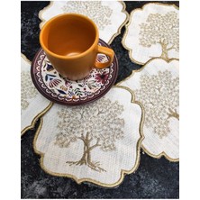 Çt Çeyizci Tekstil Sunumluk Peçete, Kokteyl Peçetesi, Kahve Yanı Sunumluk, Bardak Altlığı 6 Adet Sunum Peçetesi