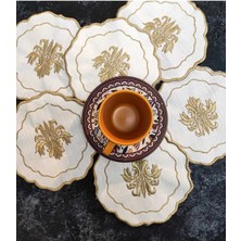 Çt Çeyizci Tekstil Sunumluk Peçete, Kokteyl Peçetesi, Kahve Yanı Sunumluk, Bardak Altlığı 6 Adet Sunum Peçetesi