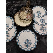 Çt Çeyizci Tekstil Sunumluk Peçete, Kokteyl Peçetesi, Kahve Yanı Sunumluk, Bardak Altlığı 6 Adet Sunum Peçetesi