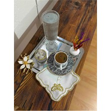 Çt Çeyizci Tekstil Sunumluk Peçete, Kokteyl Peçetesi, Kahve Yanı Sunumluk, Bardak Altlığı 6 Adet Sunum Peçetesi