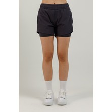 Airlife Training Srı-21 Fit Pr Orta Bel 2'si 1 Arada Taytlı Kadın Sporcu Şortu Lacivert