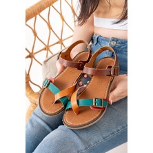 Aymood 205-091 Multi Ortopedik Hakiki Deri Kadın Sandalet