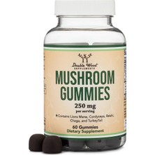 Double Wood Lion\'s Mane + Cordyceos + Reishi + Chaga + Turkey Tail 250 Mg 60 Gummies