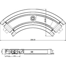 Yapımaks Korniş Perde Rayı, 2'li Dönüş 90 Derece, Beyaz