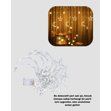 Eco Lounge 126 Led’li Yıldız Ay Perde Işık Prizden Çalışan Dekoratif Aydınlatma