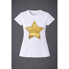 Dıgıl Kids Yıldız Motifli Pul Işlemeli Kız Çocuk T-Shirt