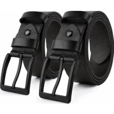 MIPEK DERI 2li 100 % Hakiki Deri Kot Kumaş Kanvas Pantolona Uyumlu Kemer