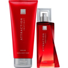 Avon Attraction Instinct Erkek Parfüm ve Saç ve Vücut Şampuanı Paketi