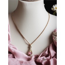 Fayra Accessories Zirkon Taşlı Kedi Gözü Kolye