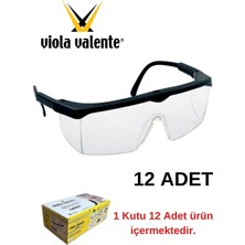 Baymax Classic Şeffaf Koruyucu Gözlük - 12 Adet