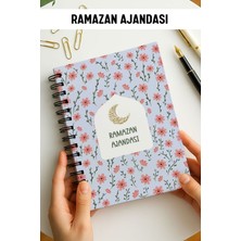 Eldesen Tasarım Ramazan Ajandası Mavi Renkli Orta Boy Sert Kalın Kapaklı Tarihli Planlayıcı  Oruç Hatim Teravih