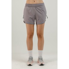 Airlife Sportswear Srı-04 Run H 16 cm Astarlı Iç Çamaşır Destekli Koşucu Kadın Şortu Gri