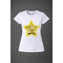 Dıgıl Kids Yıldız Motifli Pul Işlemeli Kız Çocuk T-Shirt