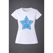 Dıgıl Kids Yıldız Motifli Pul Işlemeli Kız Çocuk T-Shirt