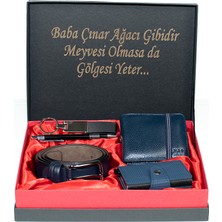 HKY Erkek Deri Cüzdan & Mekanizmalı Kartlık ve Kemer Seti