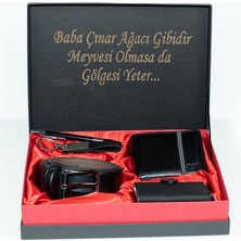 HKY Erkek Deri Cüzdan & Mekanizmalı Kartlık ve Kemer Seti